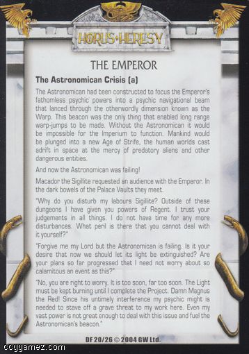 The Emperor, The Astronomican Cri(a)